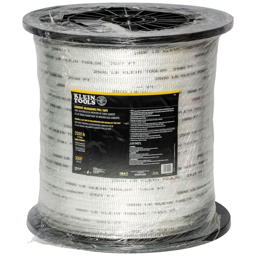 Klein Tools 50142 Conduit Measuring Pull Tape, 2500-Pound x 3000-Foot