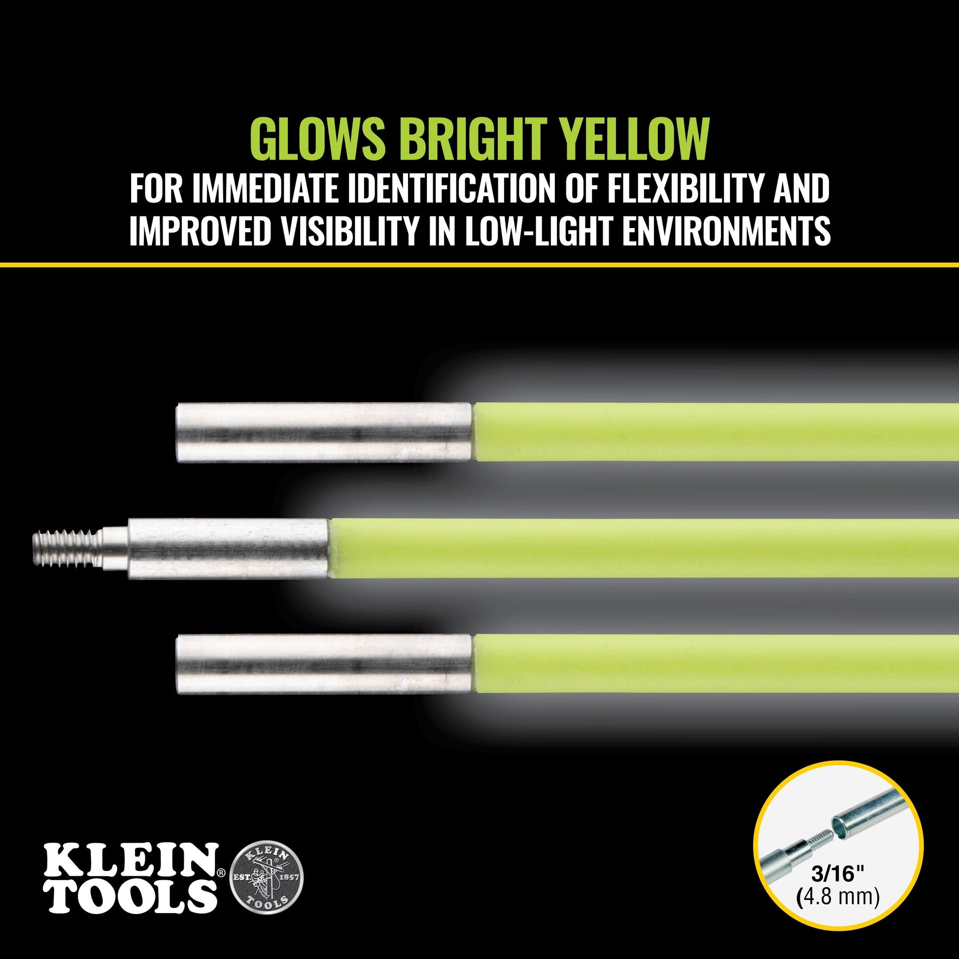 Klein Tools 50152 Mid Flex Glow Rod, 15-Foot