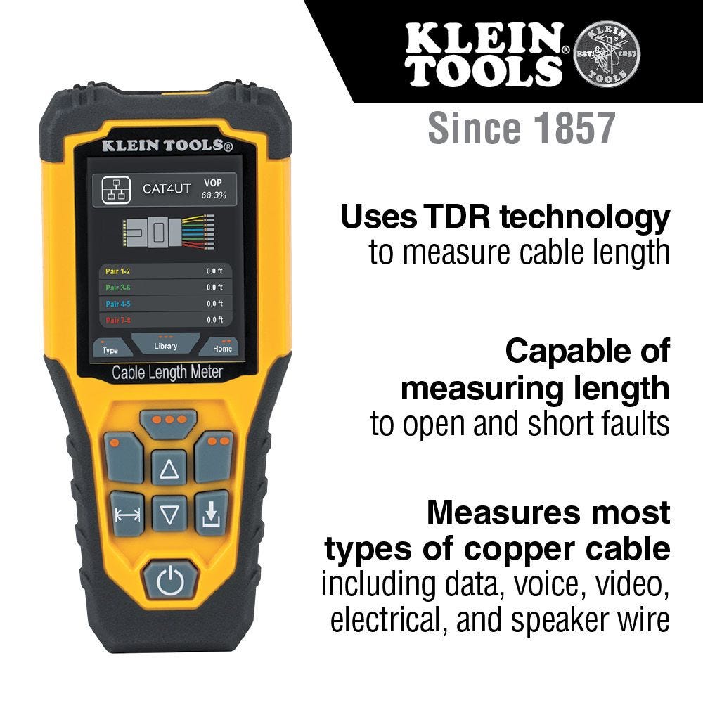 Klein Tools 501915 TDR Cable Length Meter