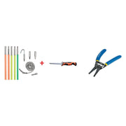 Klein Tools 25 ft. Multi Flex Glow Rod Set with Folding Jab Saw and Solid/Stranded Copper Wire Stripper
