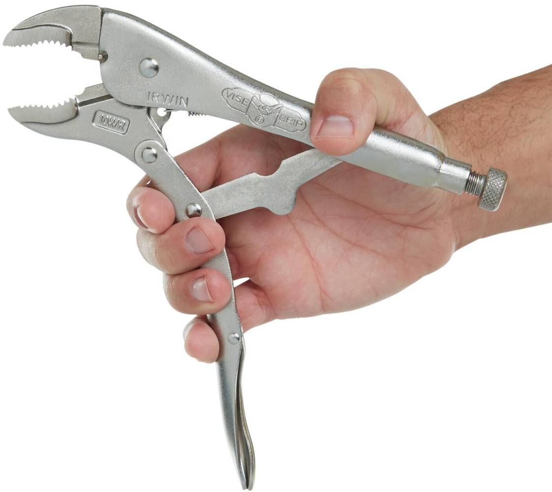 Irwin 502L3 VISE GRIP The Original Curved Jaw Locking Pliers with Wire Cutter 10-in.