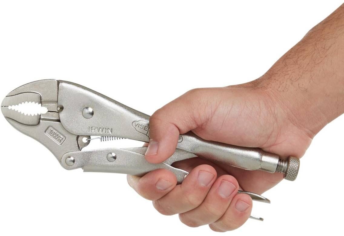 Irwin 502L3 VISE GRIP The Original Curved Jaw Locking Pliers with Wire Cutter 10-in.