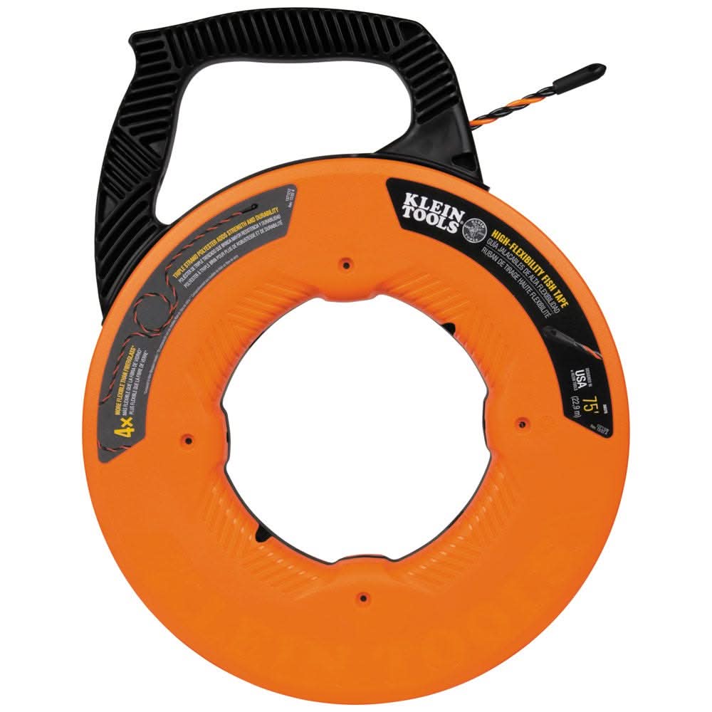 Tool Rk50375 Klein Tools 50375 High Flex Polyester Fish Tape, 75 ft. – Tool Nut