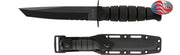 Ka-Bar 5055 Short Black Tanto, Serrated