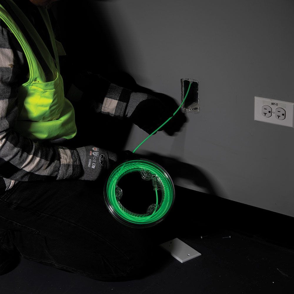 Klein Tools 50550 Glow in the Dark Fish Tape, 20-Foot