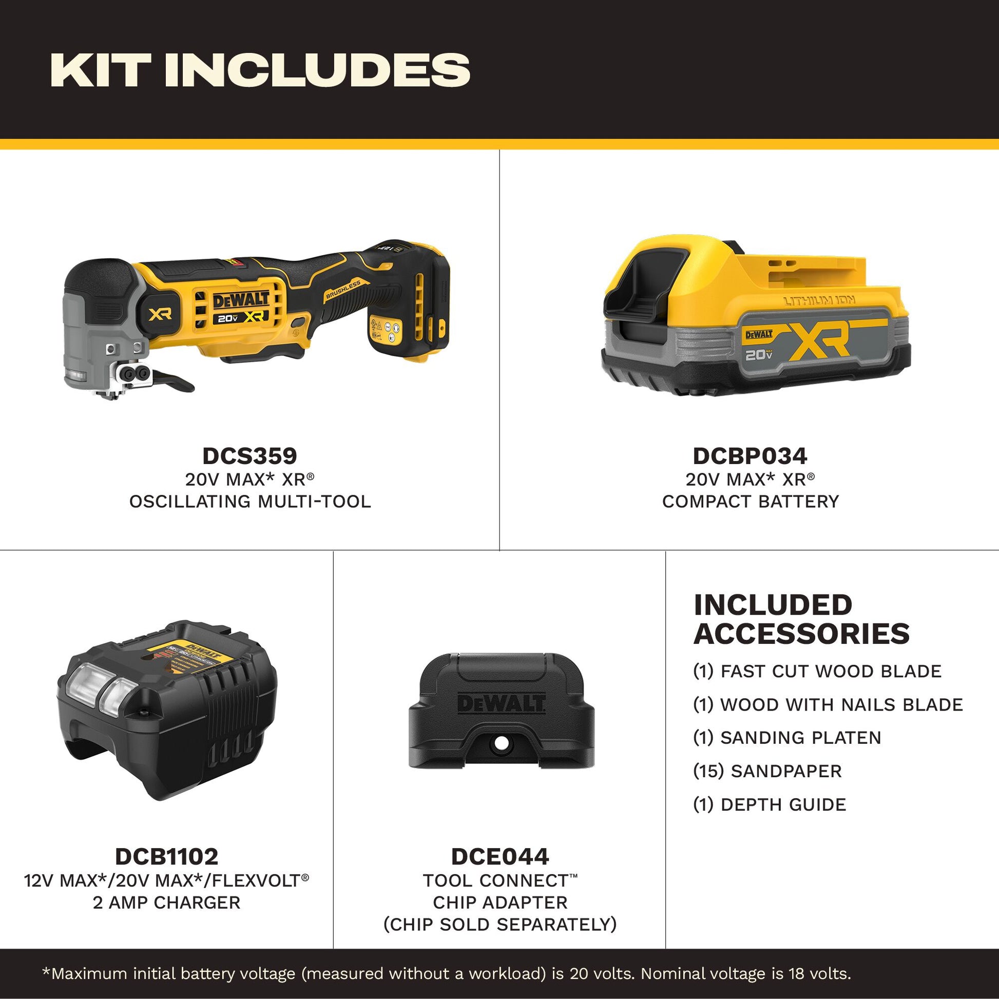DEWALT 20V MAX* XR Oscillating Multi-Tool Kit