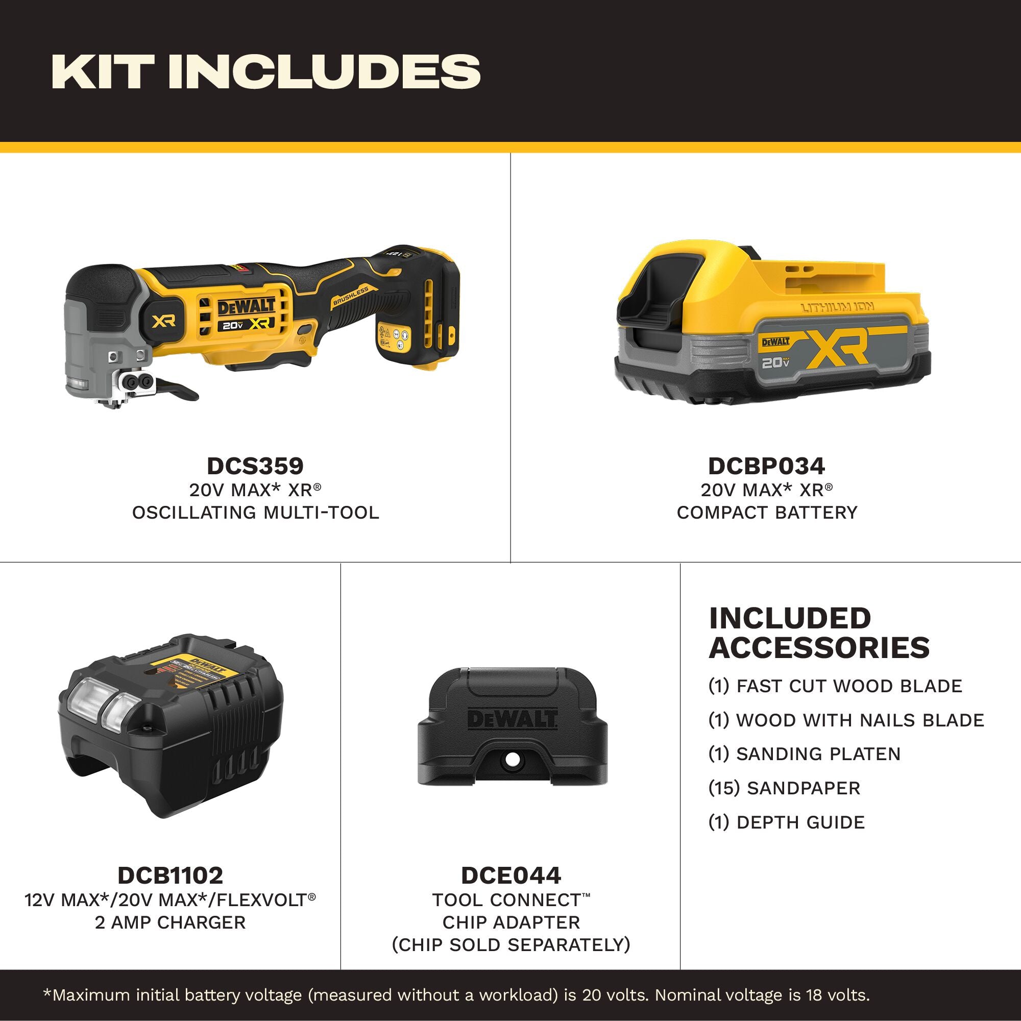 DEWALT 20V MAX* XR Oscillating Multi-Tool Kit