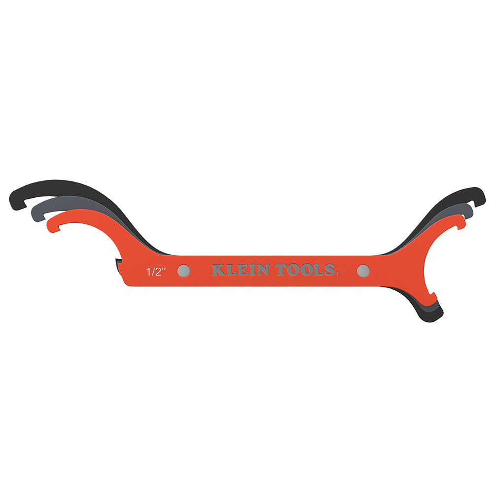 Klein Straight Locknut Wrench Set, 3 Pieces (50901R) angled view