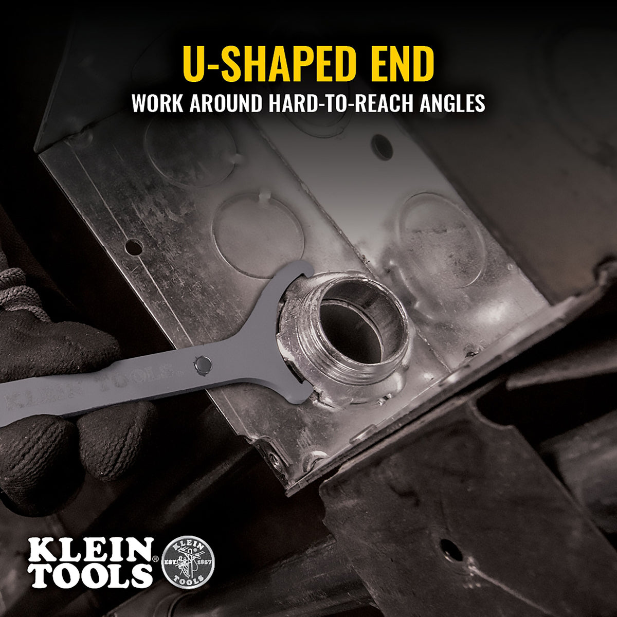 Klein Straight Locknut Wrench Set, 3 Pieces (50901R) feature detail
