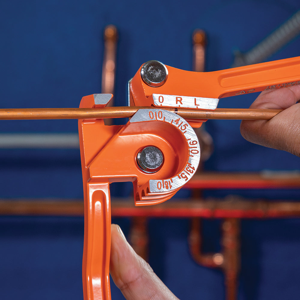 Klein 3-in-1 Tubing Bender (51006) in use on tubing