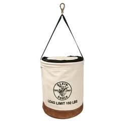 Klein Tools 5104CLR17 Canvas Bucket with Closing Top, 17-Inch