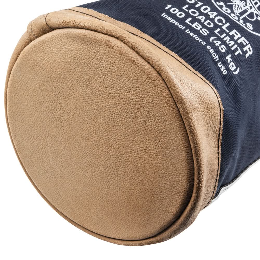 Klein 5104CLRFR Flame-Resistant Top-Closing 12-in. Canvas Bucket