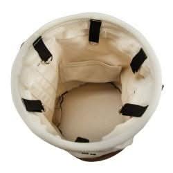 Klein Tools 5104OCTO Canvas Bucket, Leather Bottom, Connection Points, 12-Inch