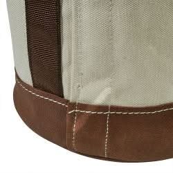 Klein Tools 5104S Canvas Bucket, Leather Bottom, Swivel Snap, 12-Inch