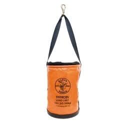 Klein Tools 5109CSV Utility Bucket, Vinyl Tool Bucket with Top Close, Swivel Snap, 12-Inch