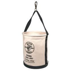 Klein Tools 5109S Canvas Bucket, Straight Wall with Swivel Snap, 12-Inch