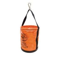 Klein Tools 5109S Canvas Bucket, Straight Wall with Swivel Snap, 12-Inch