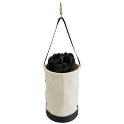 Klein Tools 5114DSC Canvas Bucket with Drawstring Close, 17-Inch