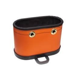 Klein Tools 5144B Canvas Bucket, 15 Interior Pocket Aerial Oval Bucket