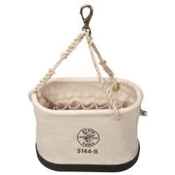 Klein Tools 5144S Canvas Bucket, 15-Pocket Oval Bucket with Swivel Snap