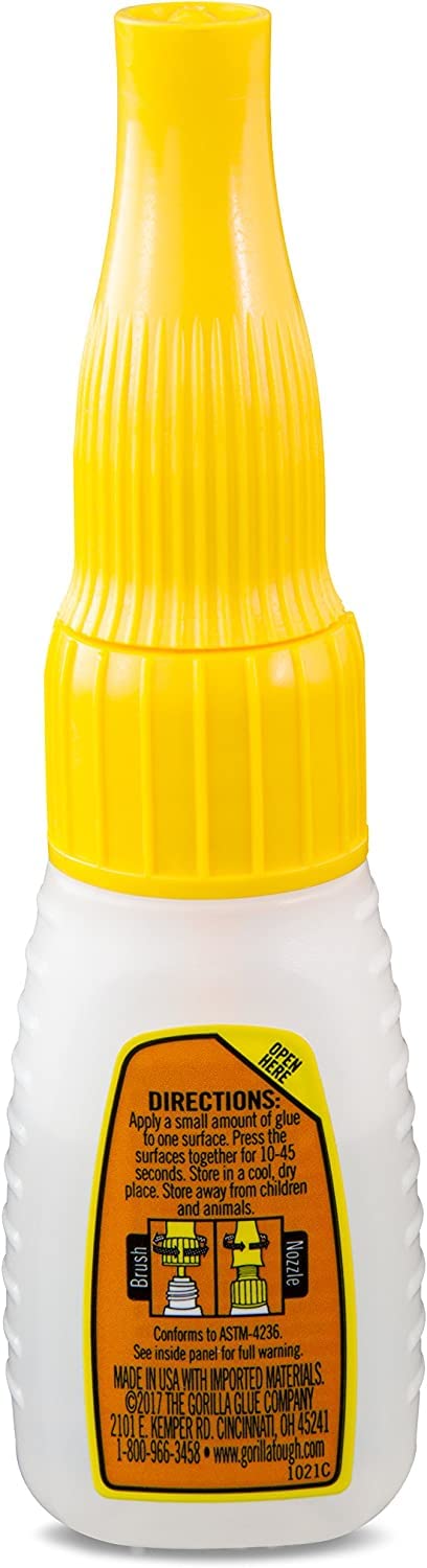 Gorilla Glue Brush & Nozzle Super Glue, 10g (7500102)