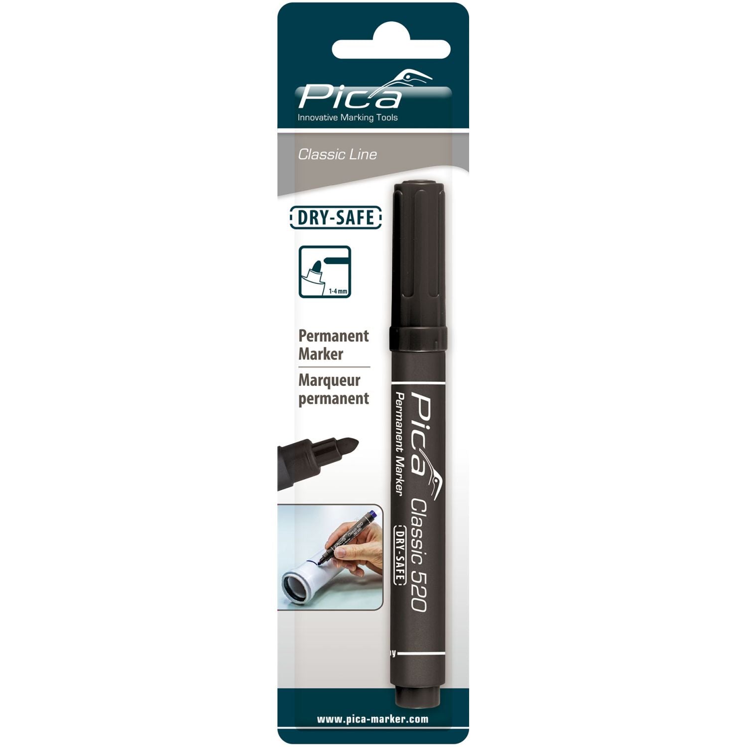 Pica 520/46/SB Black Permanent Marker