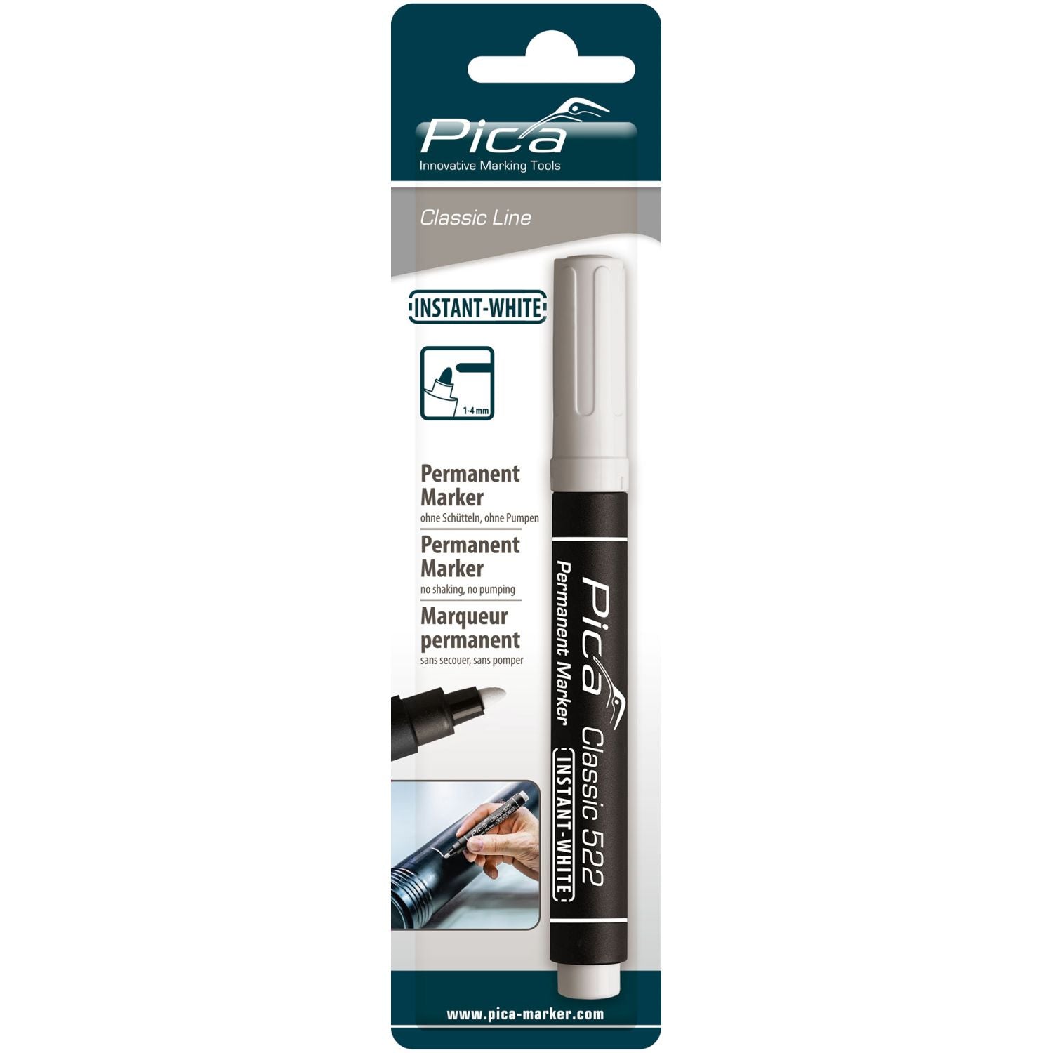 Pica 522/52/SB White Permanent Marker, 1-Pack – Tool Nut