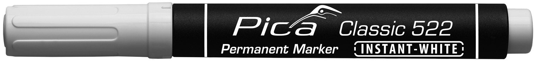 Pica Classic 522 Permanent Marker, White, 1-Pack