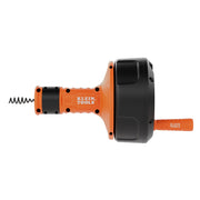 Klein Tools 53016 25-foot auto-feed drum auger with folding handle and nylon drum