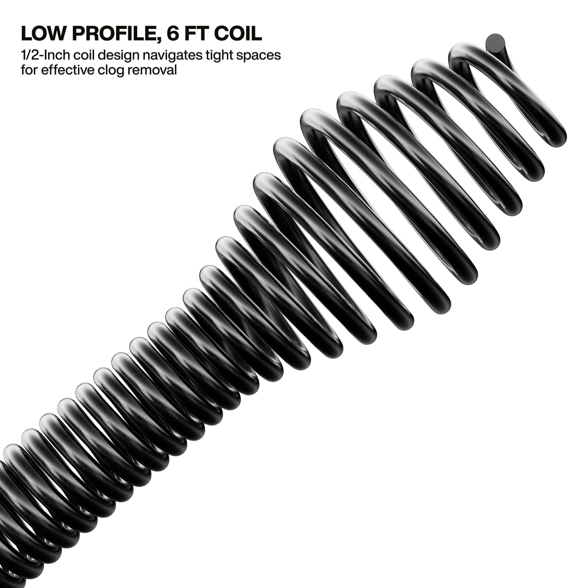 Klein Tools 53018 toilet auger 1/2-inch low-profile steel coil