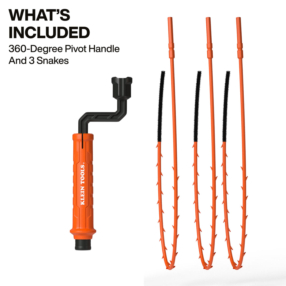 Klein 18-in. Drain Snake Auger, 3-Pack (53020) feature detail