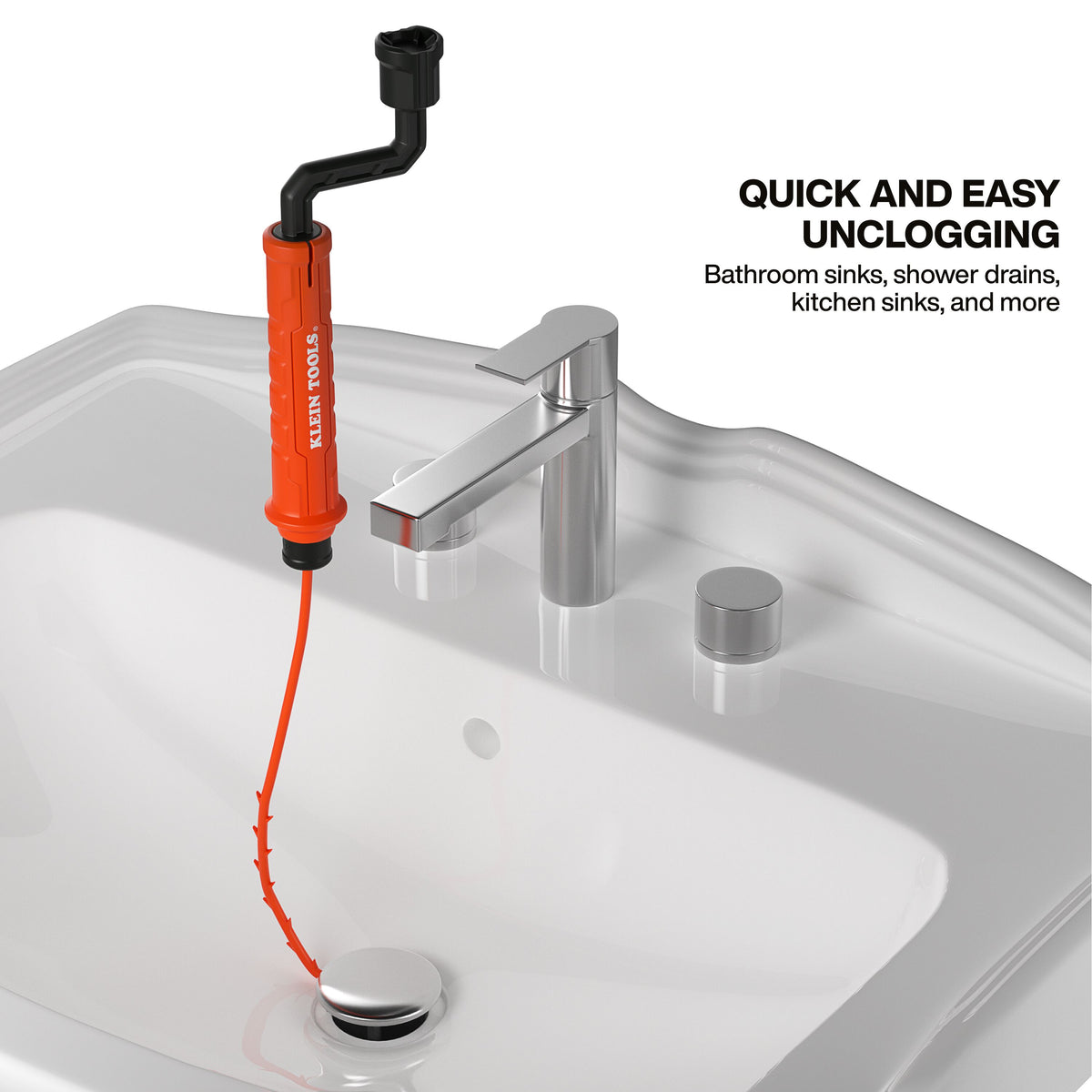 Klein 18-in. Drain Snake Auger, 3-Pack (53020) feature detail