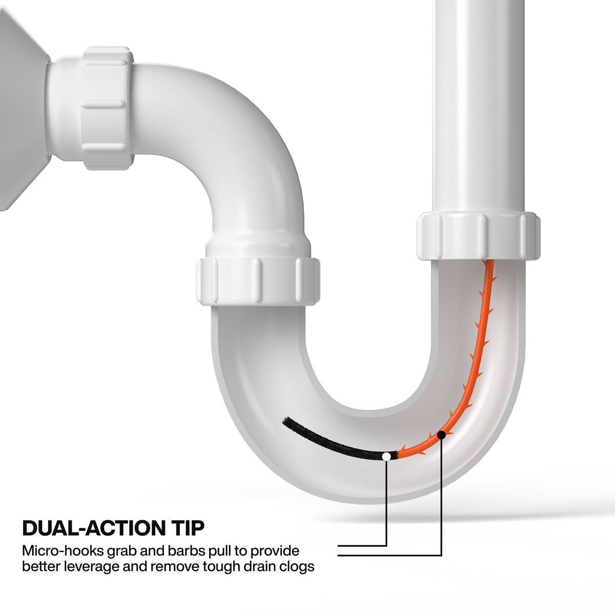 Klein 18-in. Drain Snake Auger, 3-Pack (53020) feature detail