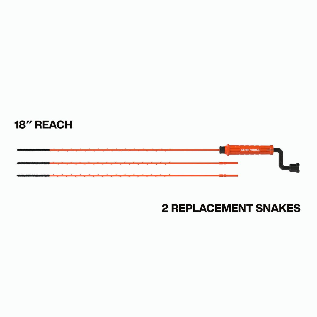 Klein 18-in. Drain Snake Auger, 3-Pack (53020) feature detail