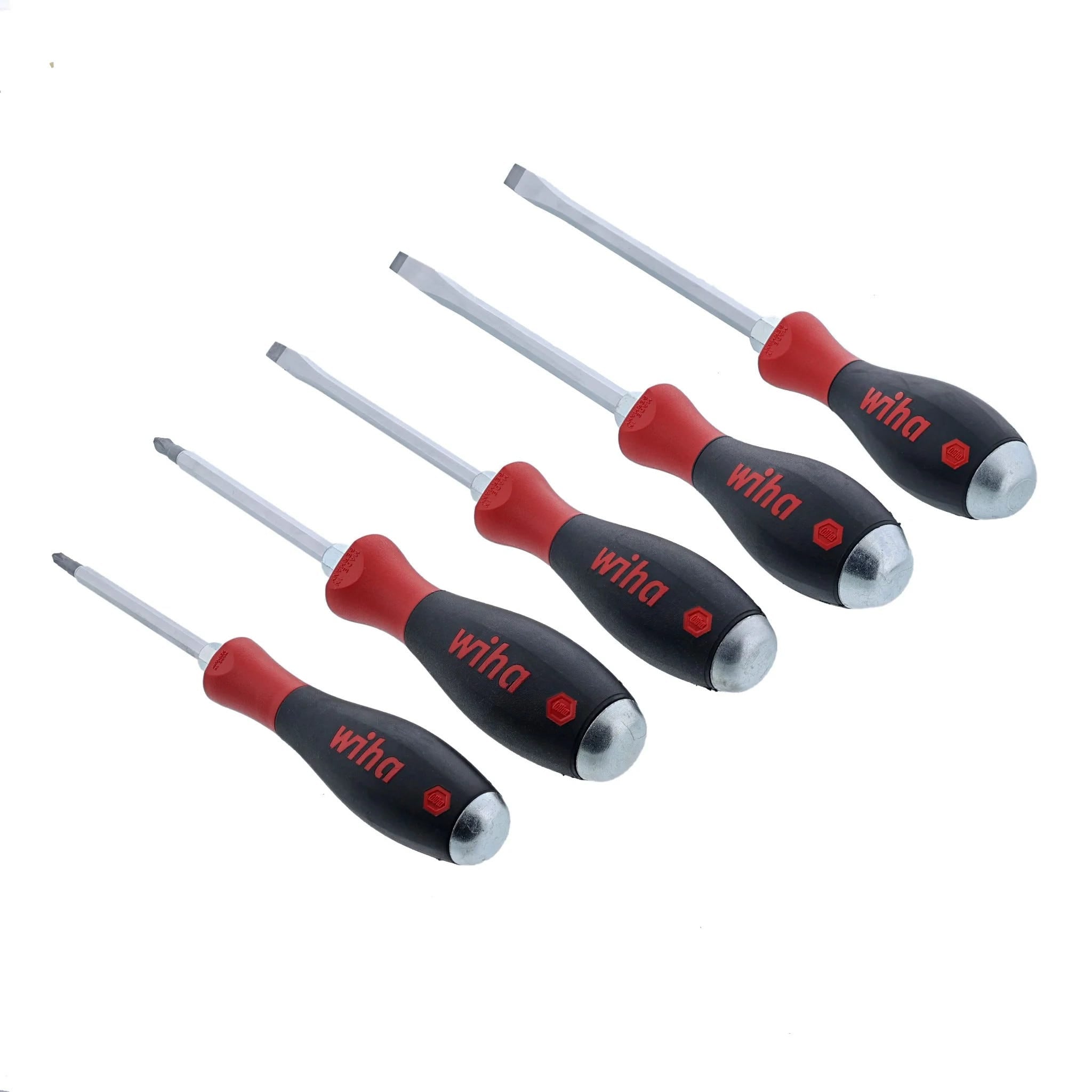 Wiha 53095 5-Piece SoftFinish X Heavy-Duty Screwdriver Set