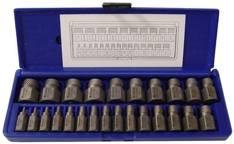 Irwin 53227 HANSON Hex Head Multi-Spline Screw Extractor 25 Piece Set