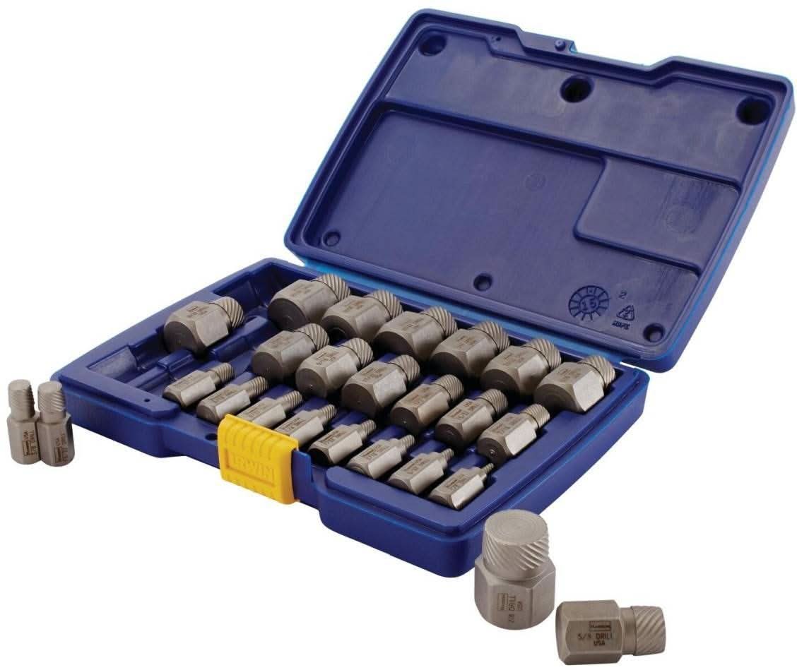 Irwin 53227 HANSON Hex Head Multi-Spline Screw Extractor 25 Piece Set