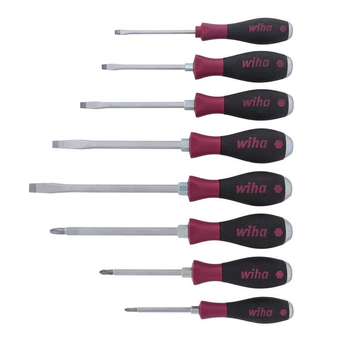 Wiha 53390 5-Piece MicroFinish Xheavy Duty Slotted and Phillips Screwdriver Set
