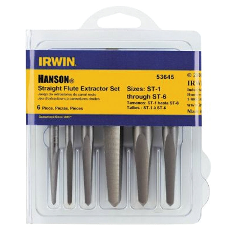 Irwin 53635 5-Piece Steel Straight Flute Extractor Set