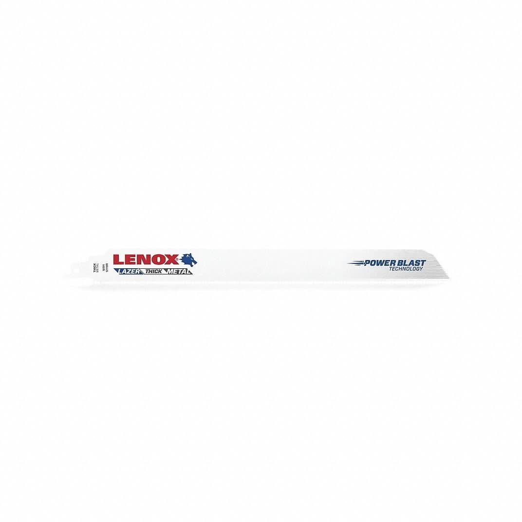 Lenox 20183B12110R LAZER Bi-Metal Reciprocating Saw Blades, 12-inch, 10 TPI, 5-Pack