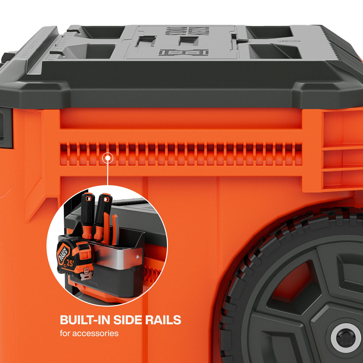 Klein Tools 54100MBX IP65-rated impact-resistant polymer toolbox sealing