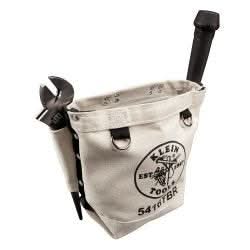 Klein Tools 5416TBR Tool Pouch, Bolt Retention Pouch, Canvas, Tunnel Connect, 5x10x9-Inch