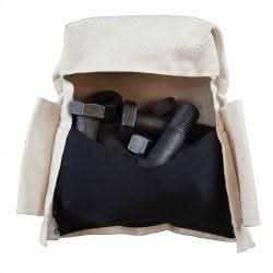 Klein Tools 5416TBR Tool Pouch, Bolt Retention Pouch, Canvas, Tunnel Connect, 5x10x9-Inch