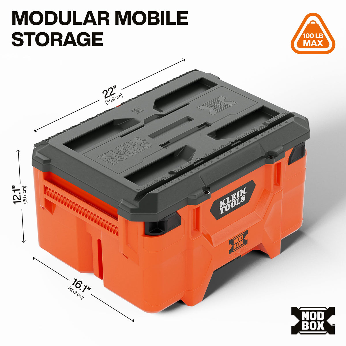 Klein Tools 54200MBX MODbox medium toolbox 100-pound capacity