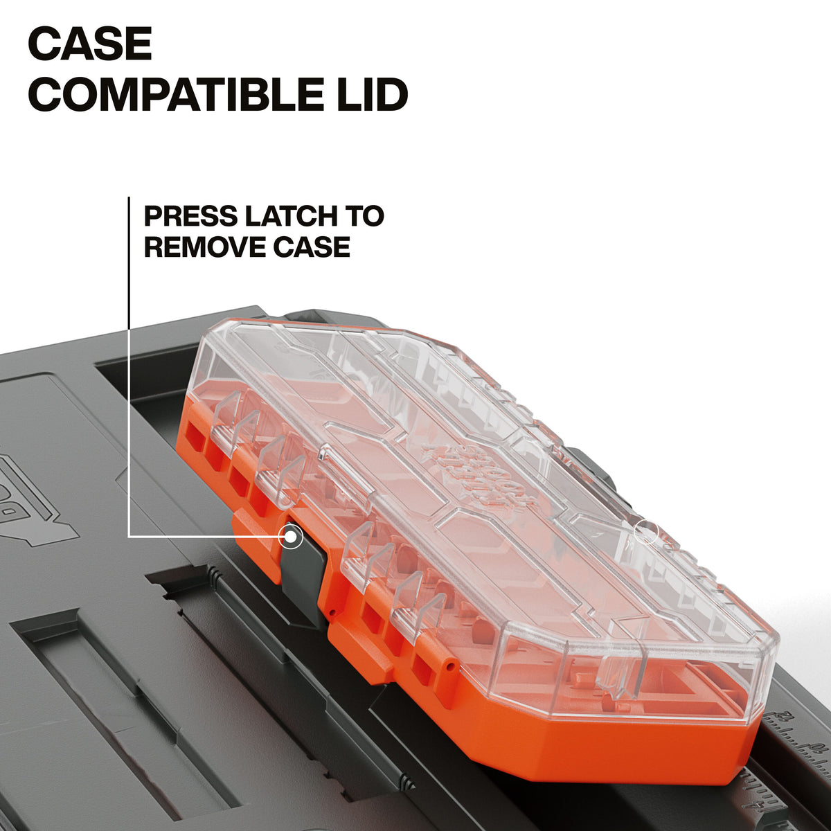 Klein Tools 54300MBX MODbox small toolbox MODbox connection and system release detail