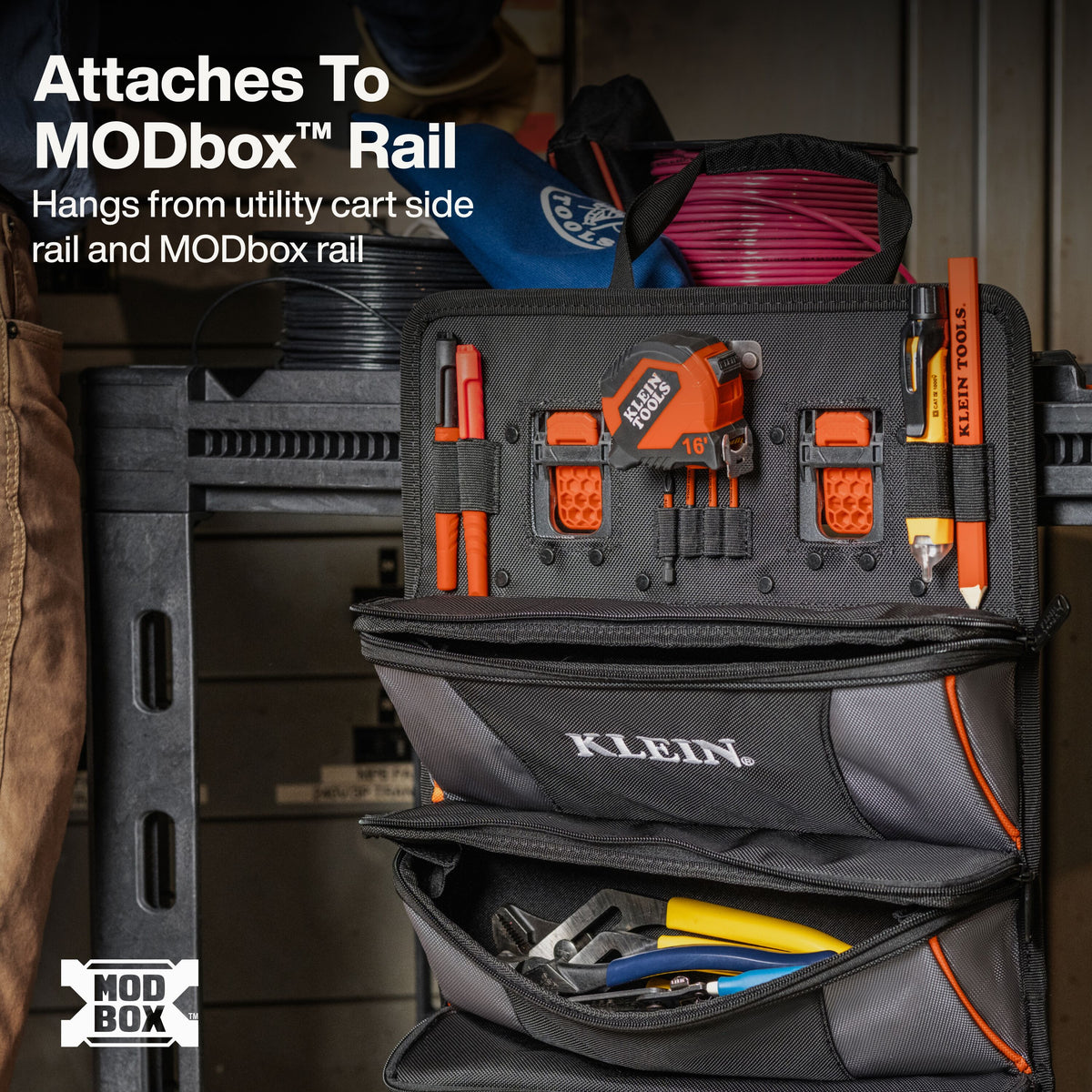Klein Tools 54309MB roll up tool pouch with buckle closure for compact carry