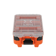 Klein Tools 54500MBX MODbox half-width component box with clear lid and four bins