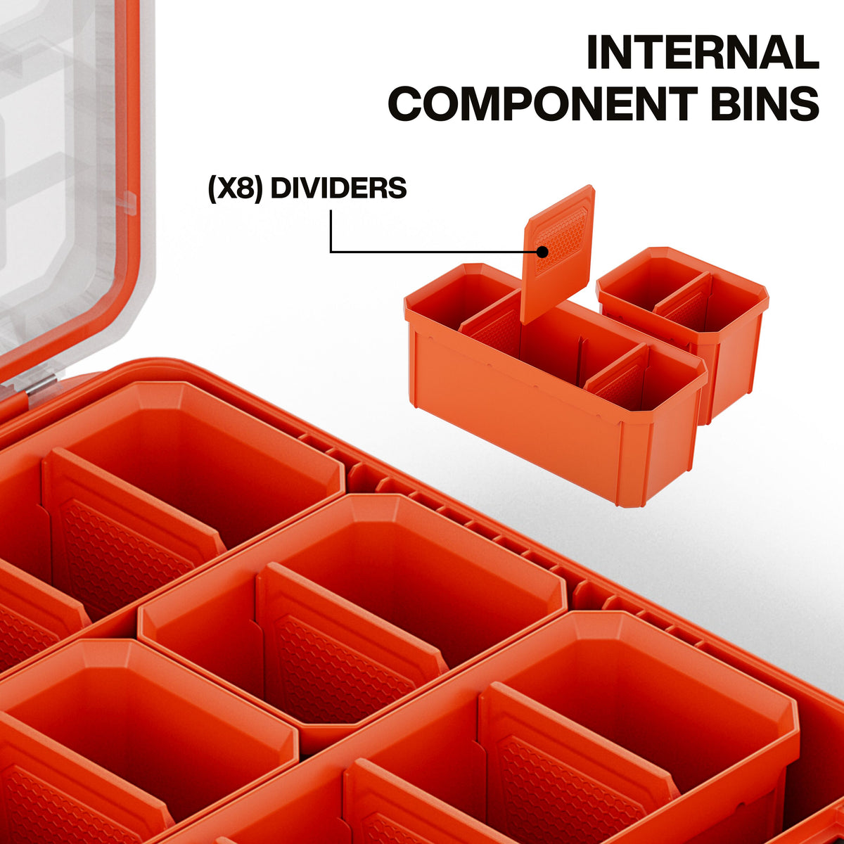 Klein Tools 54500MBX IP65-rated impact-resistant polymer component box