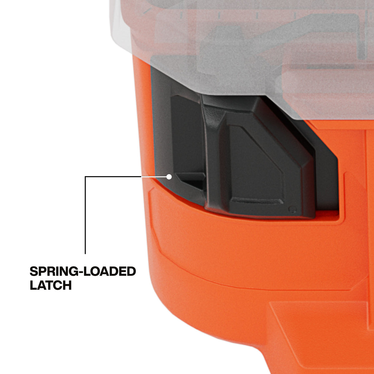 Klein Tools 54500MBX one-handed system release and steel-reinforced lock point