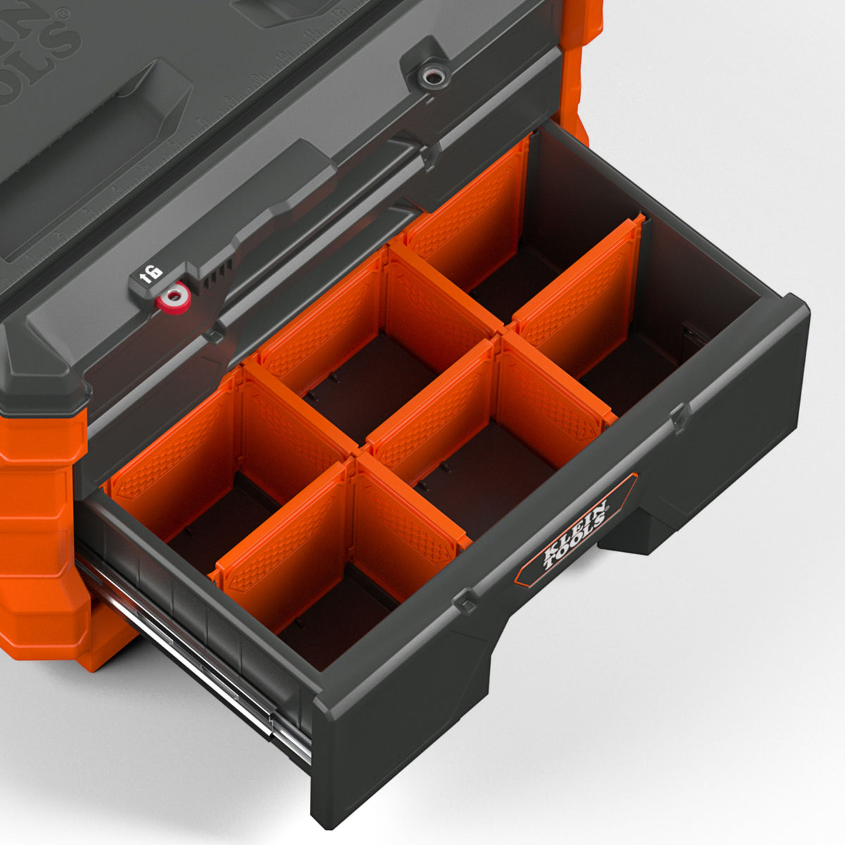 Klein Tools 54723MB MODbox three-drawer toolbox side rails for accessories